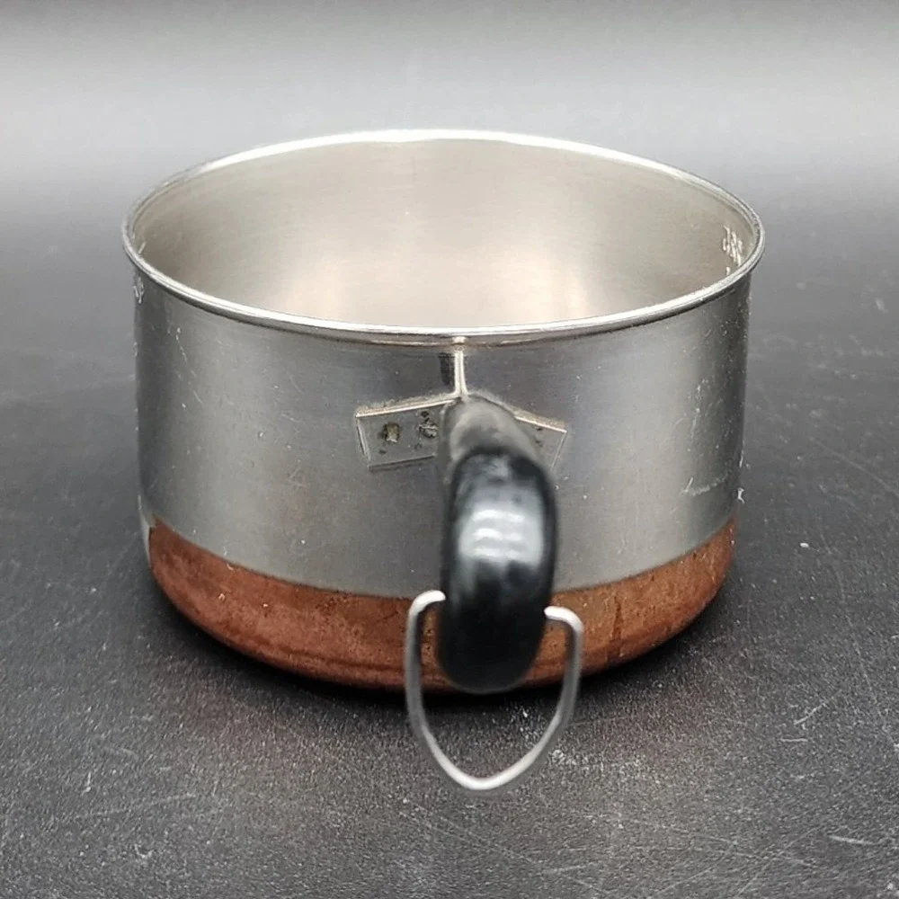 Revere Ware 1 Cup Silver Copper Bottom Mini Measuring Pot Vintage Kitchen Decor